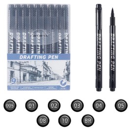 Taasmoog 9Pcs Calligraphy Pens, Hand Lettering Pens and Black Calligraphy Set for Beginners Writing Signature Illustration Design and Drawing