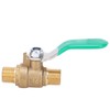 4pcs 1/4in Ball Valve Thicken Double External Thread Brass Drain