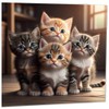 Cute Kittens Greeting Card - Adorable Cats Birthday Card 145mm