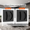Haidms 2 Pack Matte Black Pocket Door Lock and Handle