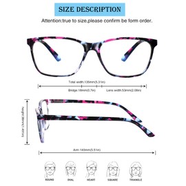 COJWIS Progressive Multifocus Reading Glasses Blue Light Blocking,Spring Hinge Readers for Women Men (Multicolor, 4.0, multiplier_x)