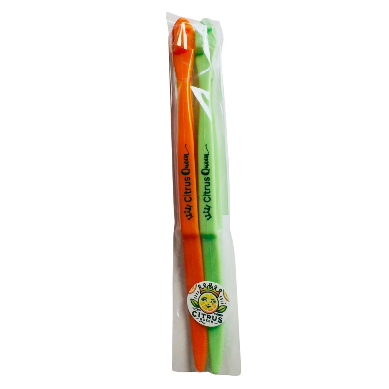 Citrus Queen Green Orange Citrus Peeler 2-Pack - Mixed Color