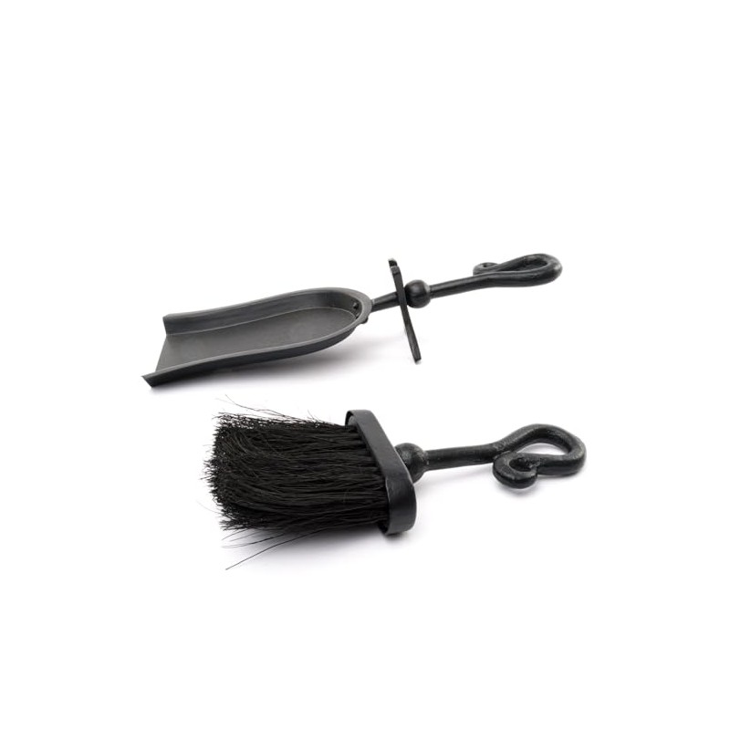 Steel Black Hearth Tidy Loop Top Fireside Pan & Brush