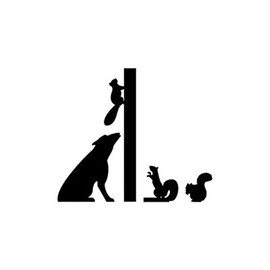 Woodcraft Project Paper Plan to Build Dog and Squirrels Shadow