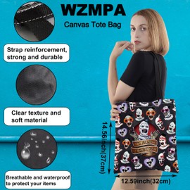 WZMPA Clown Glasses Tote Bag Clown Movie Fan Gift It's Always The Quiet Ones Clown Grocery Bag Sunflower Glasses Clown Merch (The Quiet Ones TG)