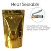 Rightpak Stand Up Pouches 50 Pieces 13cm x 21cm, Gold