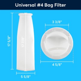 SpiroPure SP-BP-420-10 10 Micron #4 (20") Glazed Polypropylene Felt Liquid Bag Filter BP-420-10 155388-03 (Case of 40)