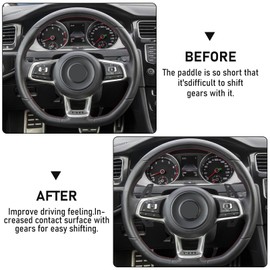 Pack of 2 Car Steering Wheel Shift Paddles Compatible with VW Tiguan, Touran L, Golf 8 MK8 from 2019, Shift Paddle on the Steering Wheel of a Car, Steering Wheel Shift Paddle Extension Accessories,