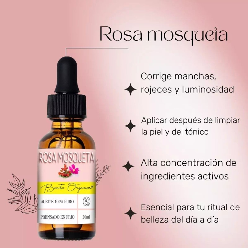 B ORGANICS Aceite De Rosa Mosqueta 100% Virgen Puro Premium
