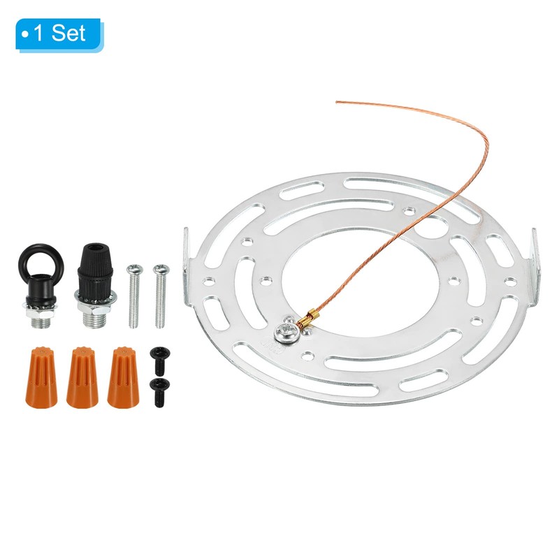 PATIKIL 105mm Round Ceiling Light Plate Kit, 1 Set Light