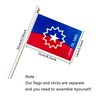 TSMD Juneteenth Stick Flag Small Mini June 19th 1865 Black