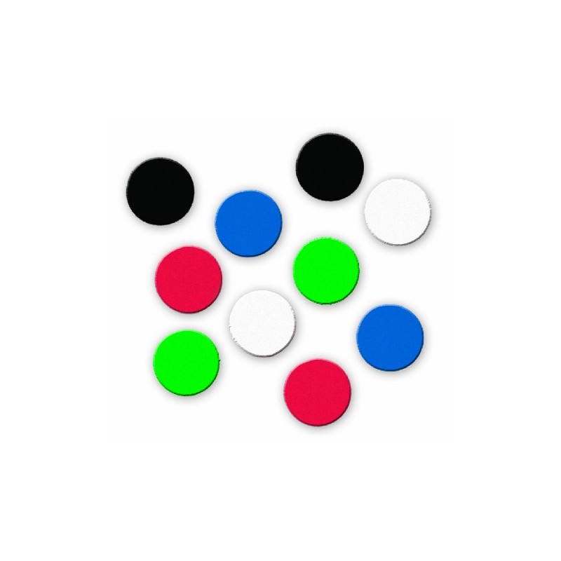 Quartet Round Ceramic Magnets, 3/4 Inch Diameter, 20 Pieces, Assorted