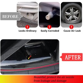 4Pcs Tire Valve Stem Caps Black Metal Tri-Color Emblem Wheel Tire Valve Cap Set Tire Air Caps Dust Cover Compatible with Toyota Tundra Tacoma 4Runner Rav4 (Yellow)