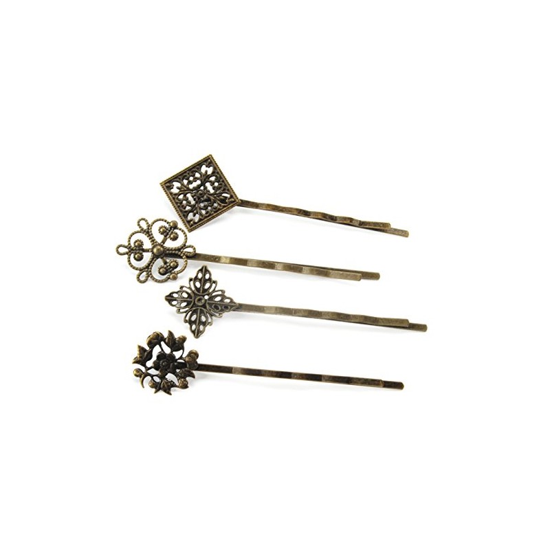 axy Vintage Hair Clip Bronze Colour, Alloy Metal