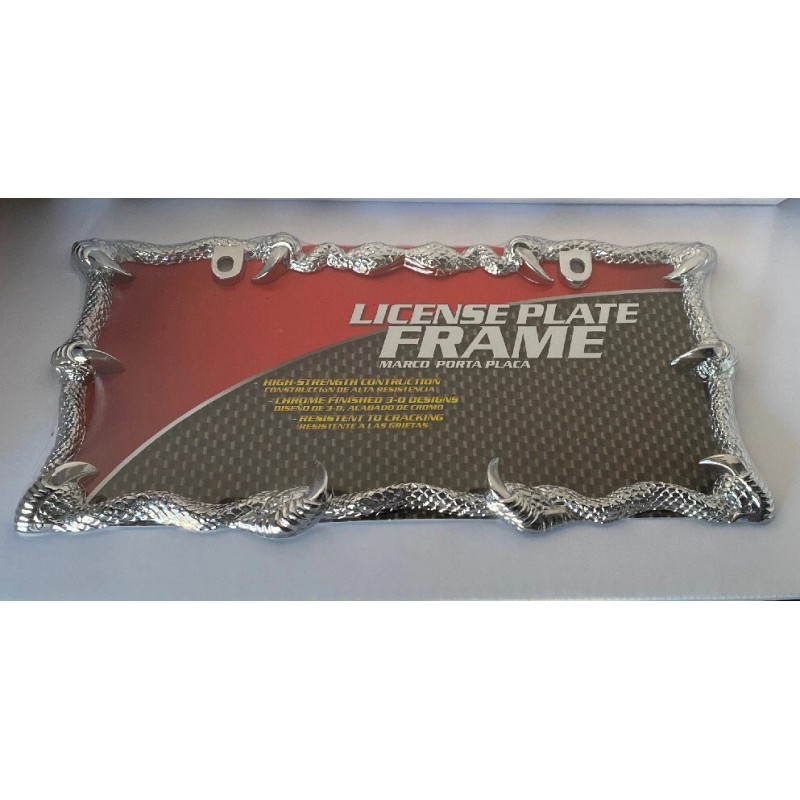 n/a 3D CHROME EAGLE CLAW METAL LICENSE PLATE FRAME. Fits