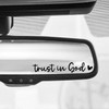 Religious Car Mirror Decal, Trust in God Vinyl Sticker for