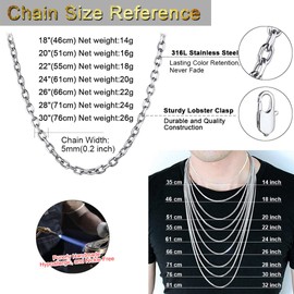 ChainsHouse Stainless Steel Bracelet Women/Men's Bracelet 19 cm / 21 cm Anchor Chain / Coffee Bean Bracelets, Choice of Width and Colour, includes Gift Box, Stainless Steel