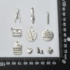 Ornazy 100pcs 10 Styles Craft Supplies Antique Silver School Teacher