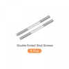 sourcing map Double Ended Stud Screws (M6 Thread 80mm Length)