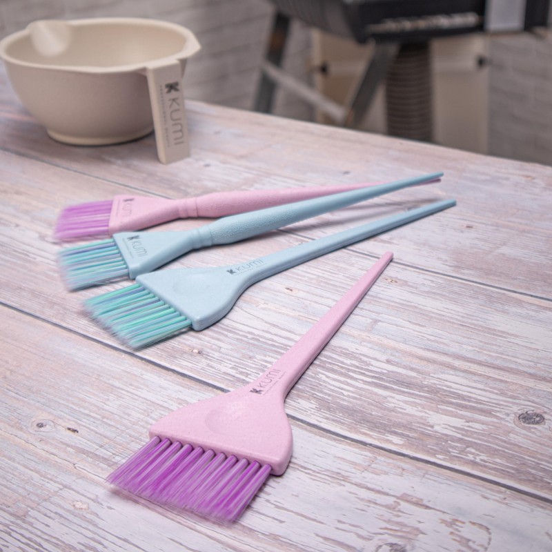 Kumi Wheat Eco-Friendly Large, Pink Hair Colour Tint Brush