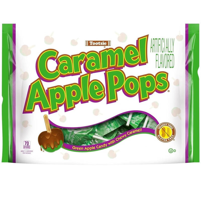 Tootsie Caramel Apple Pops Green 3.75 oz (Pack oF 3)…