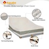 Aacabo Double Chaise Lounge Cover Waterproof Heavy Duty 82Inch Double