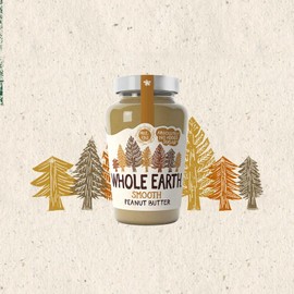 Whole Earth Smooth Peanut Butter, 454g