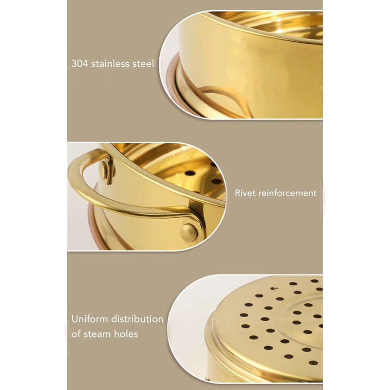 Steam Grid Double Ear 304 Stainless Steel Draining Design Steam