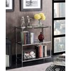 Convenience Concepts Royal Crest 3 Tier Bookcase, Chrome / Glass
