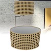Lampshade Oval Shaped Hollow Metal Carved Compatible E27 E14 Caliber
