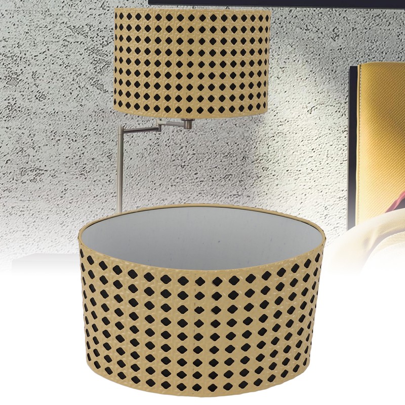 Lampshade Oval Shaped Hollow Metal Carved Compatible E27 E14 Caliber