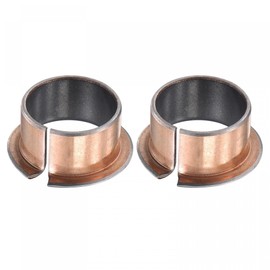 sourcing map Flanged Sleeve Bearings 22mm Bore x 25mm OD x 15mm Length x 32mm Flange Dia x 1.5mm Flange Thickness Wrapped Oilless Bushings 2pcs