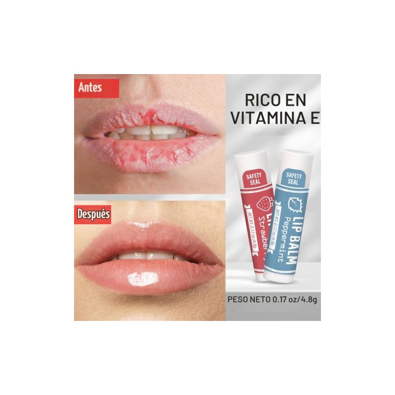 AZEN- Paquete de 60 bálsamos labiales, bálsamos labiales naturales a