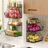 Fruit Basket for Kitchen with Lid, Counter&Wall Mounted Hanging Fruit