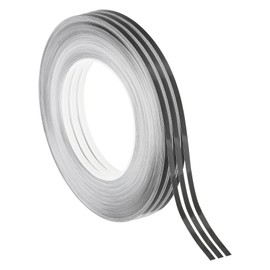 PATIKIL Metalized Polyester Film Tape 5/32 Inch x 55 Yards, 3 Pack Metallic Decor Tape Glossy Black Adhesive Mirror Tape for Detailing Accent Wall Graphic Arts Boat Trim Walls