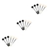 Minkissy 3sets Travel Makeup Brush Set Eyebrow Brush Sponge Mascara