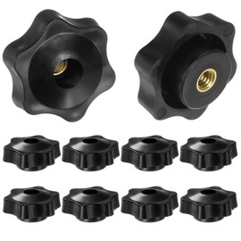 10 Pcs M6 Star Clamping Nuts,M6 Wing Nut,Thumb Handle Screws Tightening Tool Quick Knobs Grip Set Furniture Bolts,Plastic with Copper Replacement for Machine Tools Machines Furniture Fitness Equipment