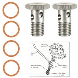 JIAD Fuel Banjo Bolt Washer Kit Ultra High Flow Upgrade Compatible with Ford Powerstroke 6.0L 6.4L Fit for Powerstroke F250, F350, 450, F550