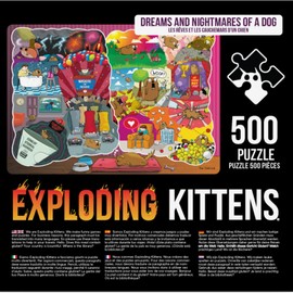 The Dreams & Nightmares of a Dog Jigsaw Puzzle by Exploding Kittens - 500 Pieces Jigsaw Puzzle for Adults, Teens, and Kids - Dog Puzzle, Funny Puzzle, Art Puzzle