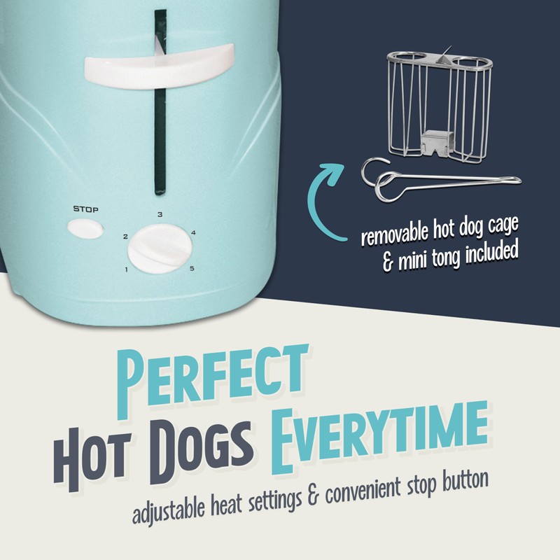 Nostalgia Pop-Up 2 Hot Dog and Bun Toaster With Mini