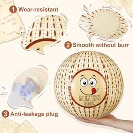 Motionchic 8 Pcs Passover Inflatable Matzah Ball, 12 Inch Blow up Bouncy Ball Passover Decorations Indoor Outdoor Play for Kids Playground Game Party Supplies