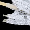 Bridal Umbrella Lace Cotton Embroidery Handmade Parasol Umbrella Wedding Supply(White