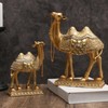 Gold Brass Camel Figurine Small Statue Office Home Desk Decoration