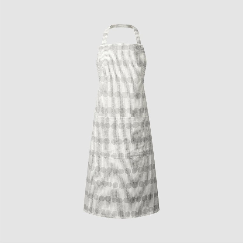 JAJU [JAJU] Drawing Dot Cotton Apron_90_Ivory