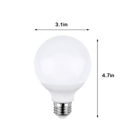 9W E26 G25/G80 LED Globe Light Bulb(4 Pack) Warm White 3000K 800Lumen 80 Watt Equivalent Vanity Light for Vanity Mirror, Pendant, Dressing Room, Wall Sconces, Non-dimmable