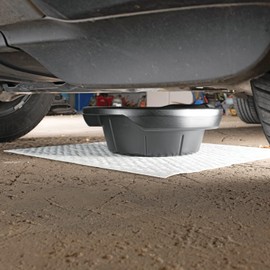 PIG Oil-Only Poly Backed Absorbent Mat Roll | Absorbs up to 7.06 gallons per roll | Heavyweight | 31” W x 28.4’ L | 10 pads per roll | PM50824