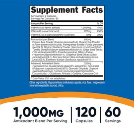 Nutricost Super Antioxidants (1000mg) 120 Capsules - Antioxidant Supplement for Men and Women, 60 Servings