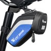 Quanxy 防水自転車サドルバッグ 1L 反射テープ テールライト取付可能 ロードバイク マウンテンバイク対応 (青)