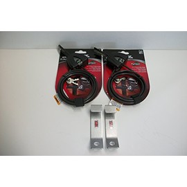 Lot of 2 CodyCo Aluminum Security Brackets Made to Fit Yeti Tundra Cooler Overbend with Master Python 6' Cable Lock
