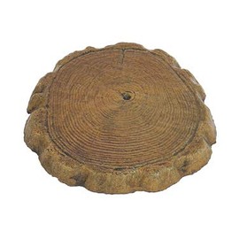 Solid Rock Stoneworks Large Log Stepping Stone- 2" Tall x 19" Dia- Espresso